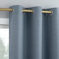 No 918 Landon Textured Grommet Top Semi-Sheer Single Curtain Panel