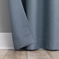 No 918 Landon Textured Grommet Top Semi-Sheer Single Curtain Panel