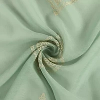 No 918 Ravenna Medallion Rod Pocket Embroidered Sheer Single Curtain Panel