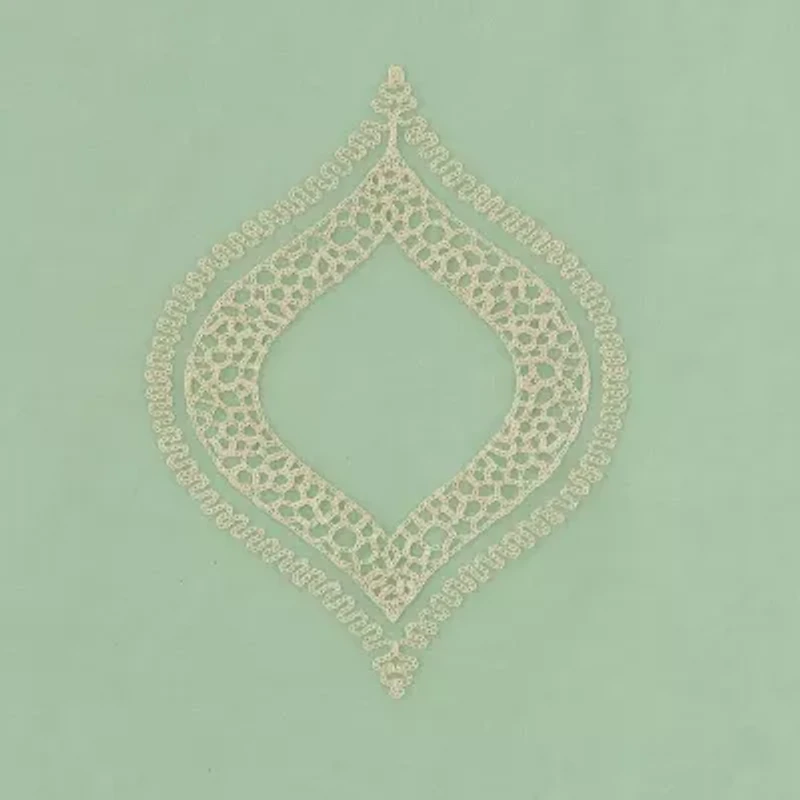 No 918 Ravenna Medallion Rod Pocket Embroidered Sheer Single Curtain Panel