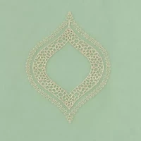No 918 Ravenna Medallion Rod Pocket Embroidered Sheer Single Curtain Panel