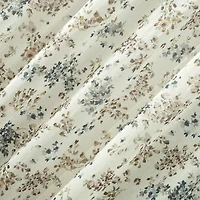 No 918 Alethea Floral Print Crushed Voile Rod Pocket Sheer Single Curtain Panel