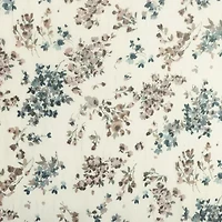 No 918 Alethea Floral Print Crushed Voile Rod Pocket Sheer Single Curtain Panel