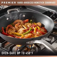Calphalon Premier Hard Anodized 13" Flat Wok