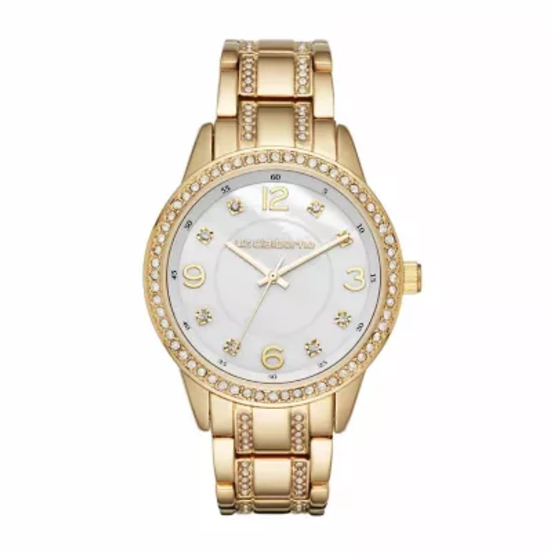 Liz Claiborne Womens Gold Tone Bracelet Watch Lc1328