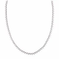 DiamonArt® Sterling Silver 17 3/8 CT. T.W. Cubic Zirconia Tennis Necklace