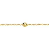 Made in Italy Womens 14K Gold 10 Inch Solid Bead Ankle Bracelet
