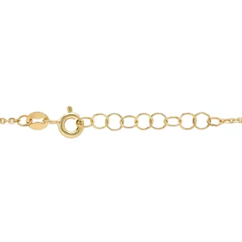 Made in Italy Womens 14K Gold 10 Inch Solid Bead Ankle Bracelet