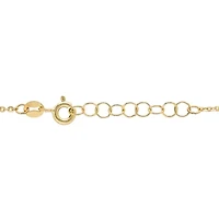 Made in Italy Womens 14K Gold 10 Inch Solid Bead Ankle Bracelet