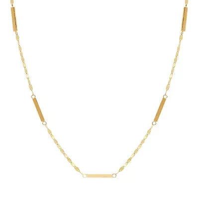 Womens 14K Gold 18 Inch Link Necklace