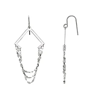 Made in Italy Womens Sterling Silver Drop Earrings