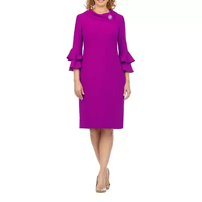 Giovanna Signature 3/4 Sleeve Shift Dress - Plus