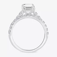 (H-I / SI1-SI2) Signature By Modern Bride Womens 3 CT. T.W. Lab Grown White Diamond 14K Gold Emerald Bridal Set