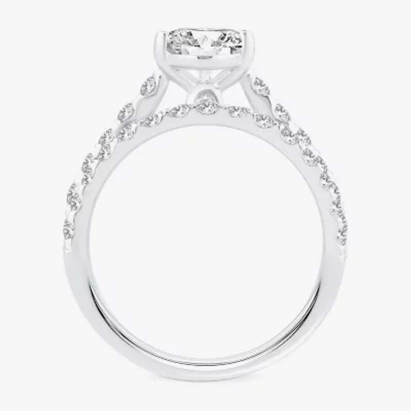 (H-I / SI1-SI2) Signature By Modern Bride Womens 3 CT. T.W. Lab Grown White DiamondIn  14K Gold Pear Bridal Set
