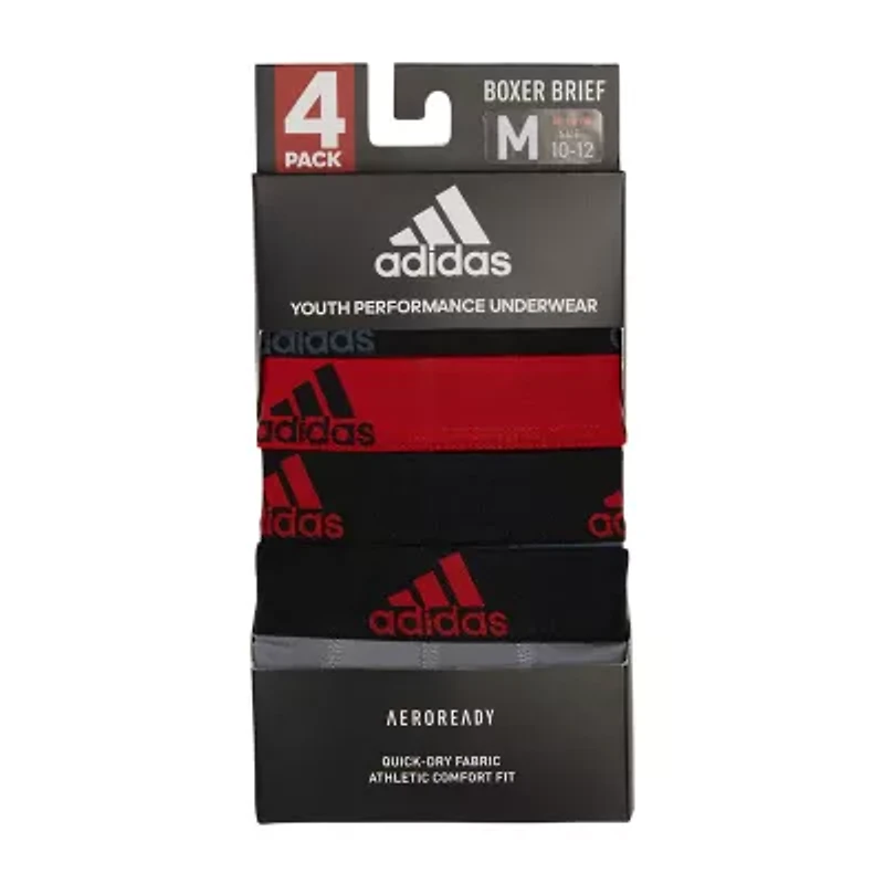 adidas Big Kid Boys 4 Pack Boxer Briefs 5153207