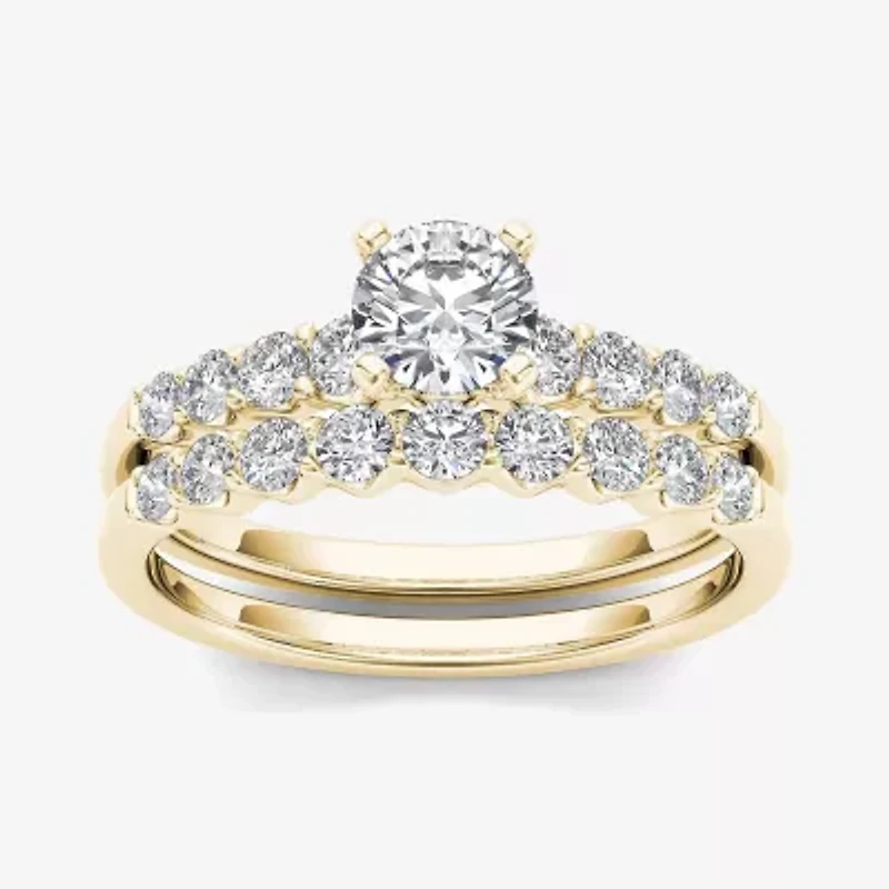 CT.T.W. Natural Diamond 14K Yellow Gold Bridal Ring Set
