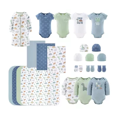 The Peanutshell 0-3m Baby Saurus Baby Unisex 23-pc. Baby Clothing Set