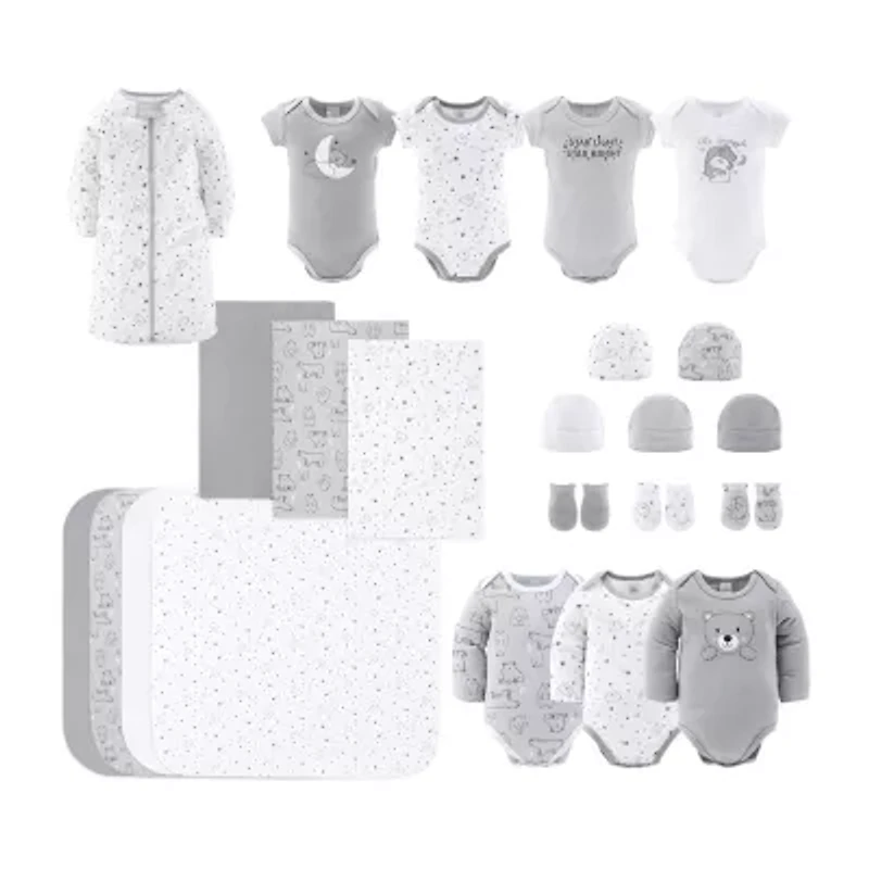 The Peanutshell 0-3m Celestial Bears Baby Unisex 23-pc. Baby Clothing Set