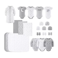 The Peanutshell 0-3m Celestial Bears Baby Unisex 23-pc. Baby Clothing Set