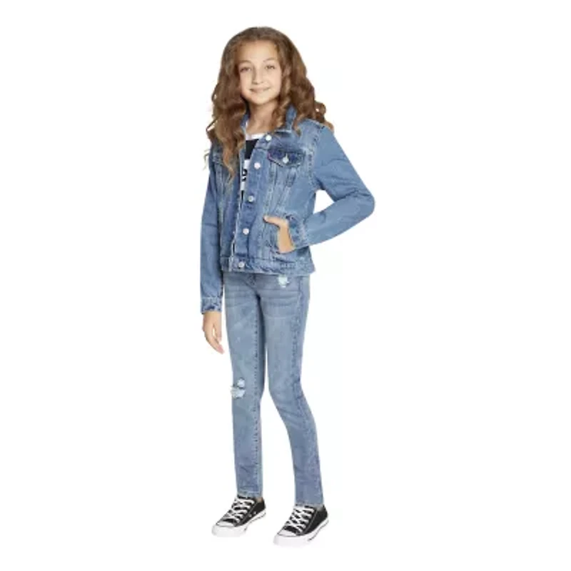 Levi's Big Kid Girls Denim Lightweight Puffer Jacket