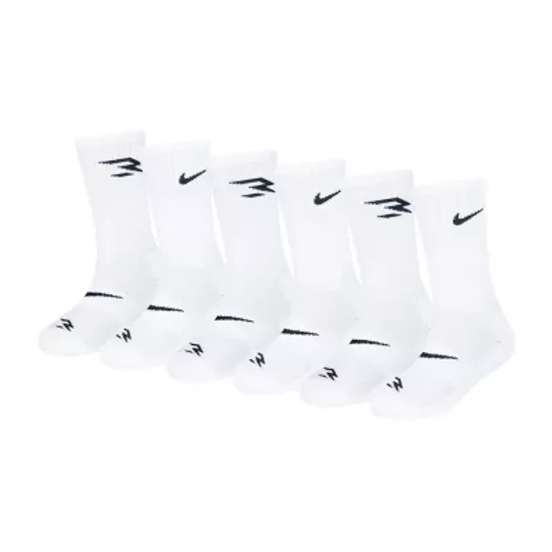 Nike 3BRAND by Russell Wilson Big Kid Boys 6 Pair Crew Socks
