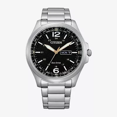 Citizen Mens Silver Tone Stainless Steel Bracelet Watch Aw0110-58e