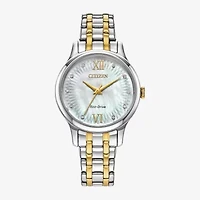 Citizen Womens Two Tone Stainless Steel Bracelet Watch Em0894-50d