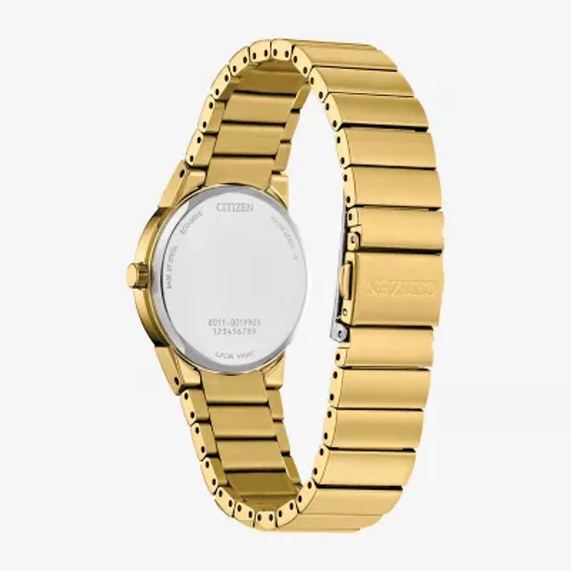 Citizen Axiom Womens Gold Tone Stainless Steel Bracelet Watch Ew2672-58e