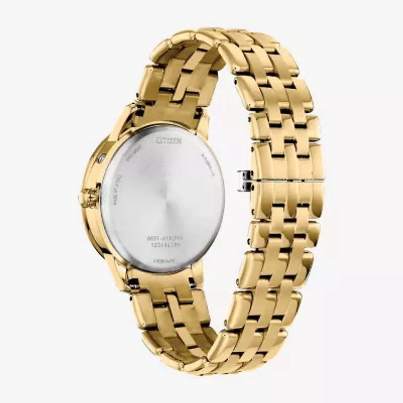 Citizen Calendrier Womens Gold Tone Stainless Steel Bracelet Watch Fd0002-57d
