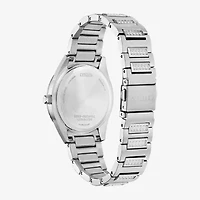 Citizen Crystal Womens Silver Tone Stainless Steel Bracelet Watch Em1020-57l
