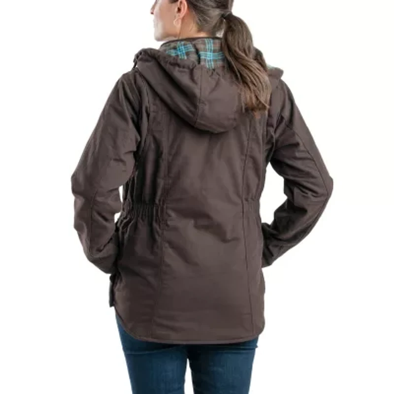 Berne Softstone Quilted Barn Womens Hooded Midweight Work Jacket