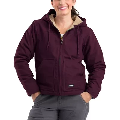 Berne Softstone Hooded Womens Midweight Plus Tall Work Jacket