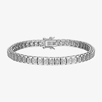 Sparkle Allure Womens Natural Diamond Accent Pure Silver Over Bronze 7.25 Inch Tennis Bracelet