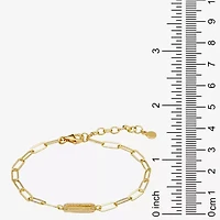 Paris 1901 By Charles Garnier Womens 18K Gold Over Silver Solid 6 3/4 Inch Link Bracelet