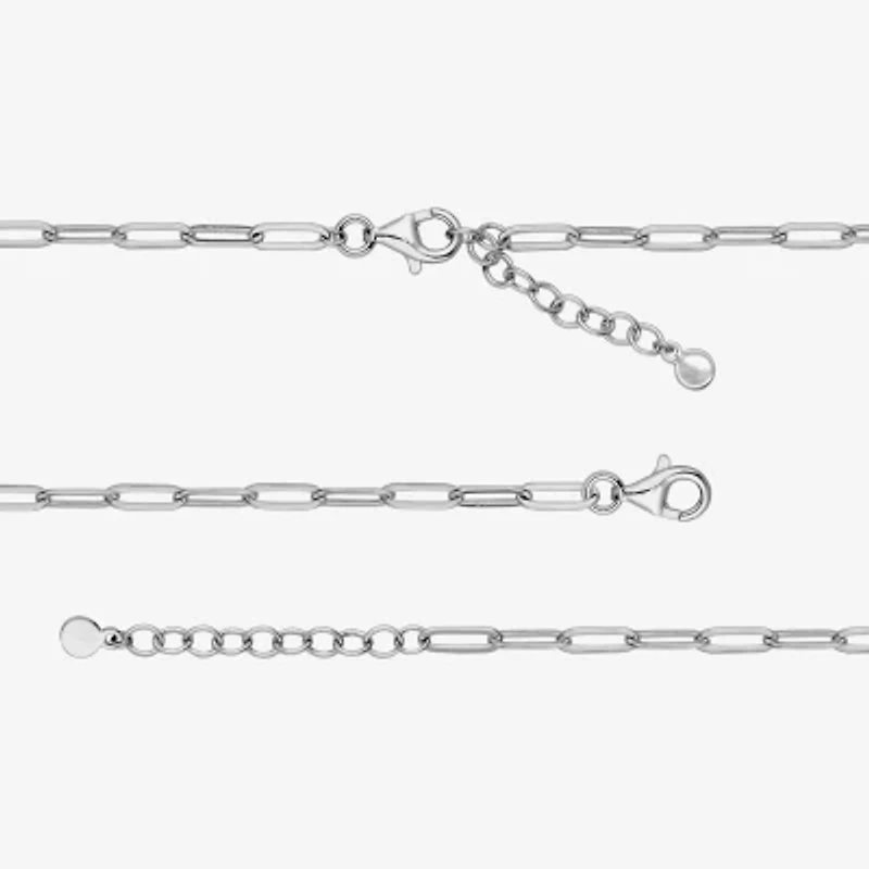 Paris 1901 By Charles Garnier Womens Sterling Silver Solid Cross 7 Inch Link Bracelet
