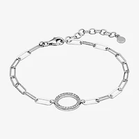 Paris 1901 By Charles Garnier Womens Sterling Silver Solid / Inch Link Bracelet
