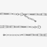 Womens Sterling Silver Solid 6 3/4 Inch Link Bracelet