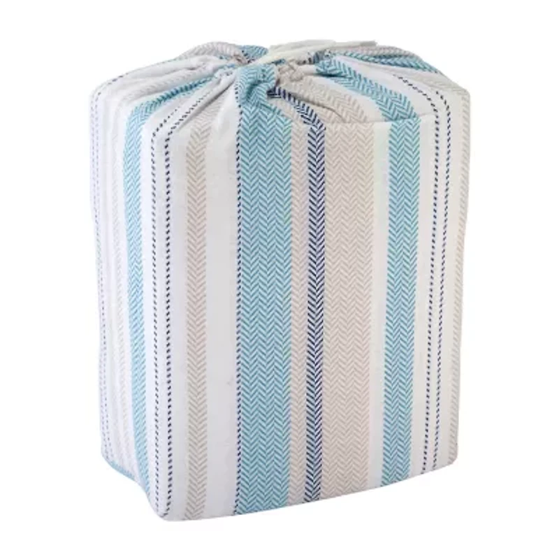 Avanti Pajama Stripe Cotton Flannel Deep Pocket Sheet Set