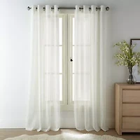Stratford Park Brie Grommet Top Sheer Set of 2 Curtain Panel