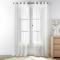 Stratford Park Brie Grommet Top Sheer Set of 2 Curtain Panel