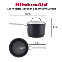 KitchenAid Hard Anodized 3-qt. Covered Sauce Pan