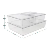 Martha Stewart 4 Pack Clear Storage Boxes And Lids