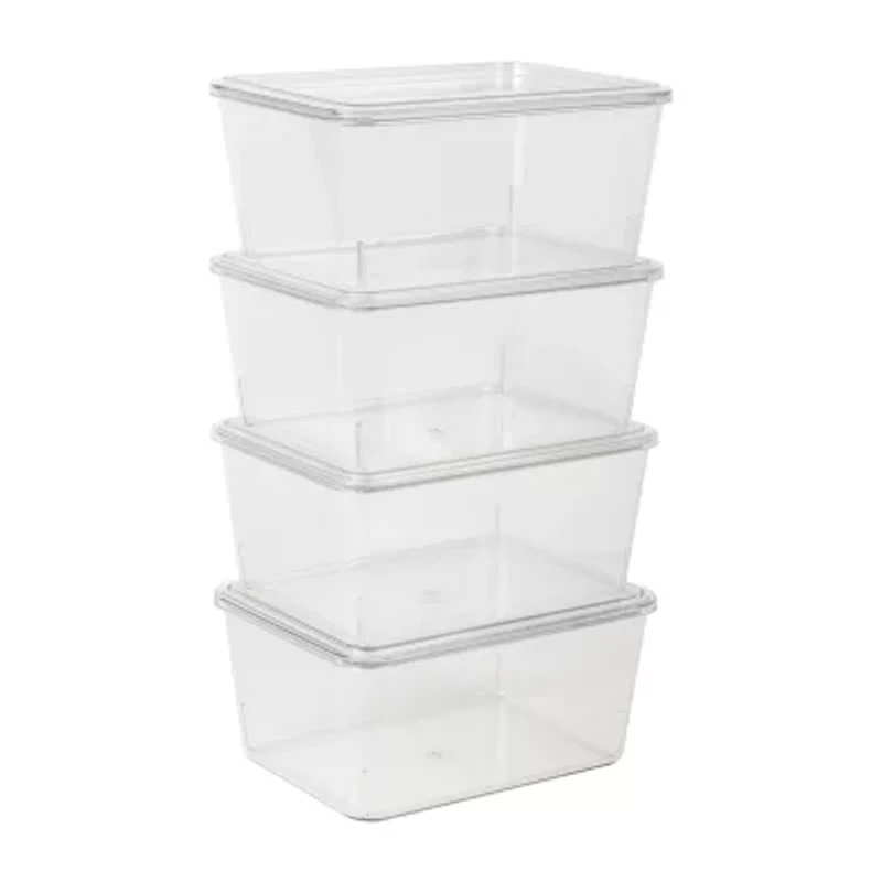 Martha Stewart 4 Pack 6.75X5 Clear Boxes And Lids