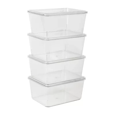 Martha Stewart 4 Pack 6.75X5 Clear Boxes And Lids