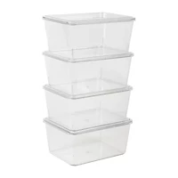 Martha Stewart 4 Pack 6.75X5 Clear Boxes And Lids