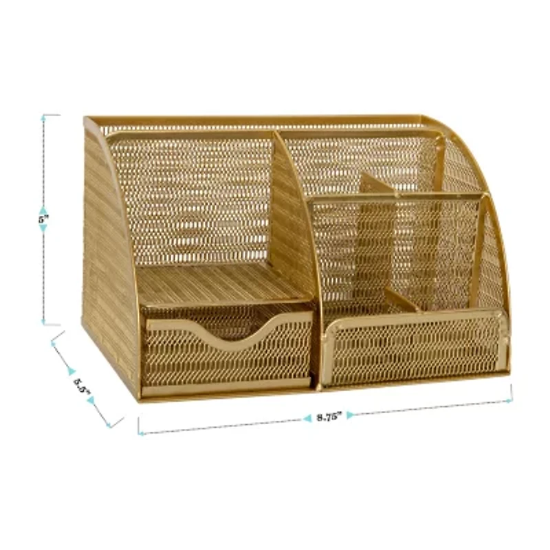 Martha Stewart Gold Small Desktop Organizer