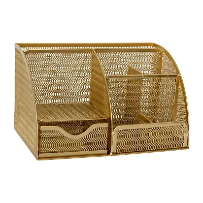 Martha Stewart Gold Small Desktop Organizer