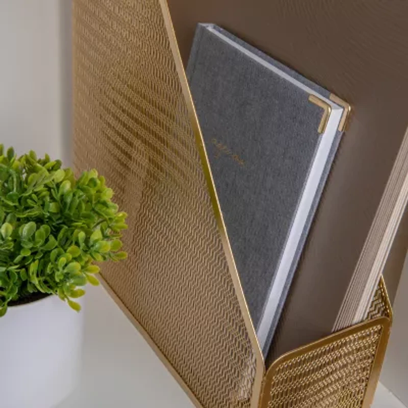 Martha Stewart Gold Mesh Single File Holder
