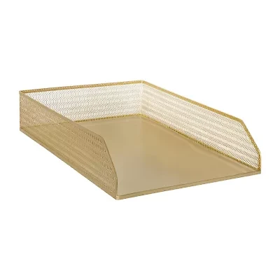 Martha Stewart 2 Pack Gold Mesh Letter Trays