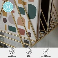 Martha Stewart Gold Mesh 9 Slot File Holder